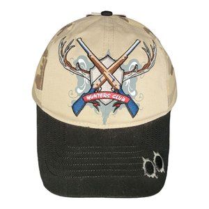 Hunters Club Back Brown Camo Stich Strapback Cap Trucker Hunter Hat Coast NEW